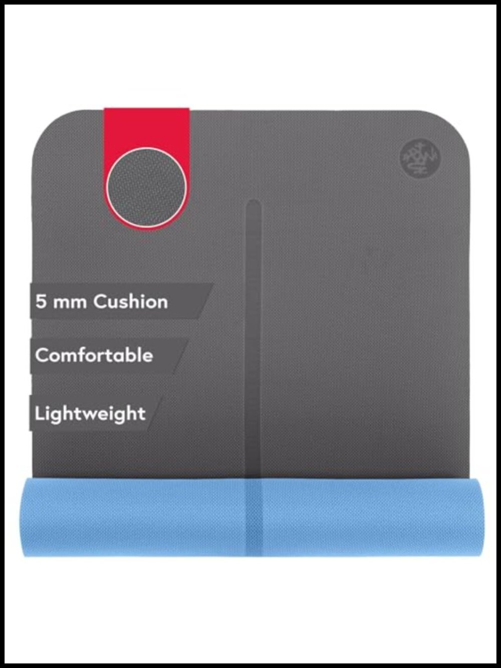 Manduka Begin Yoga Mat 68in 5mm Cushioning Lightweight Reversible Alignment